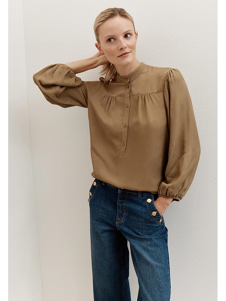 More & More Bluse in Khaki - 44