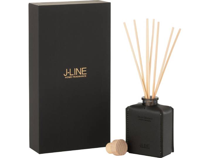 J-Line geurstokjes - Black Diamond - leder - zwart - 100ml