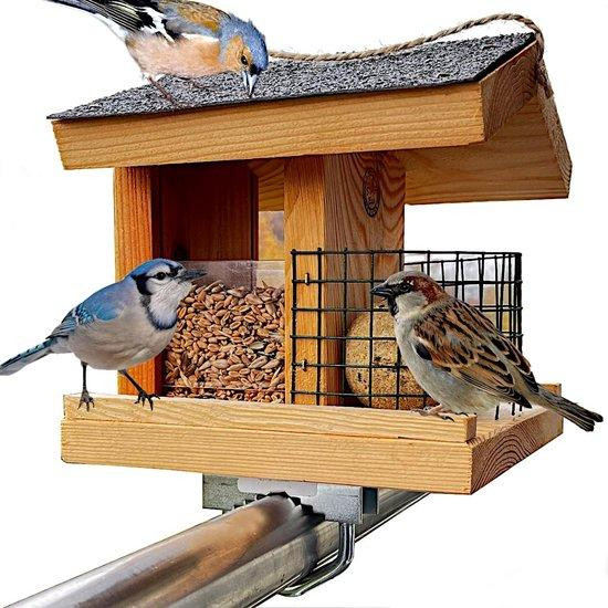 Unyqoos Handgemaakt vogelhuis van natuurlijk hout voor in de tuin of op het balkon