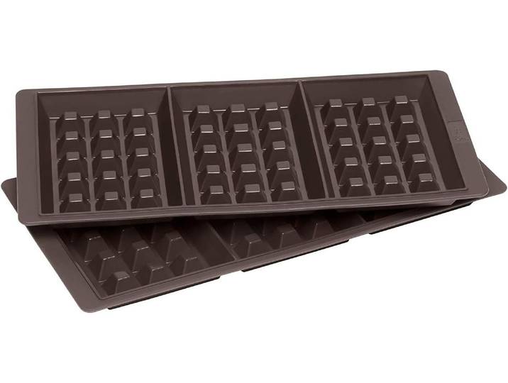 Backform LURCH Flexi Waffel 2 , braun, B:13cm, Silikon, Küchenformen, Backform