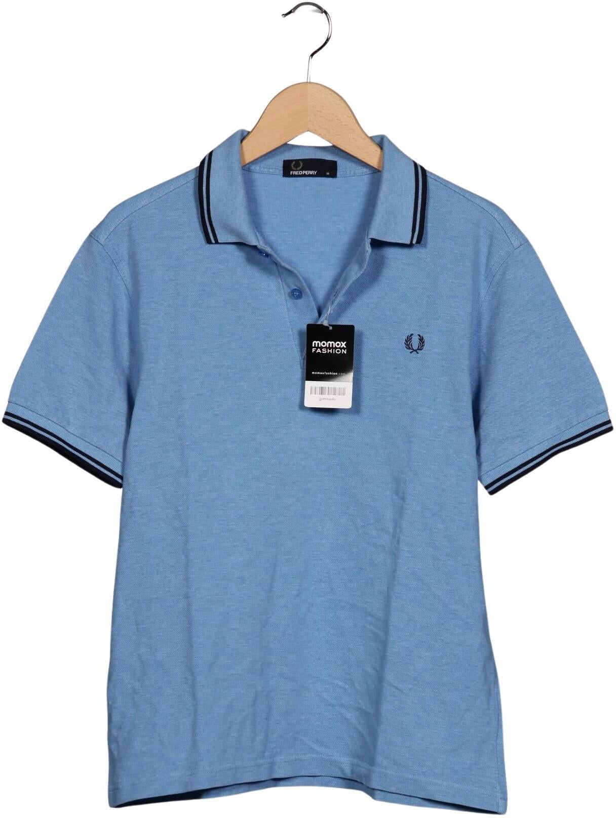 Fred Perry Herren Poloshirt, Hellblau, Gr. M, Baumwolle - Second Hand