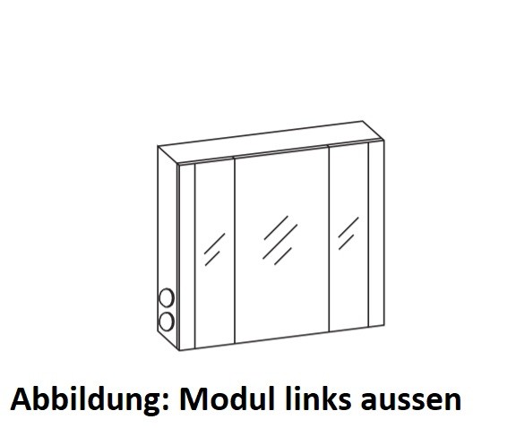 Artiqua LED-Spiegelschrank , Anthrazit Glanz, 071-SET-2-78-LA-51 071-SET-2-78-LA-51