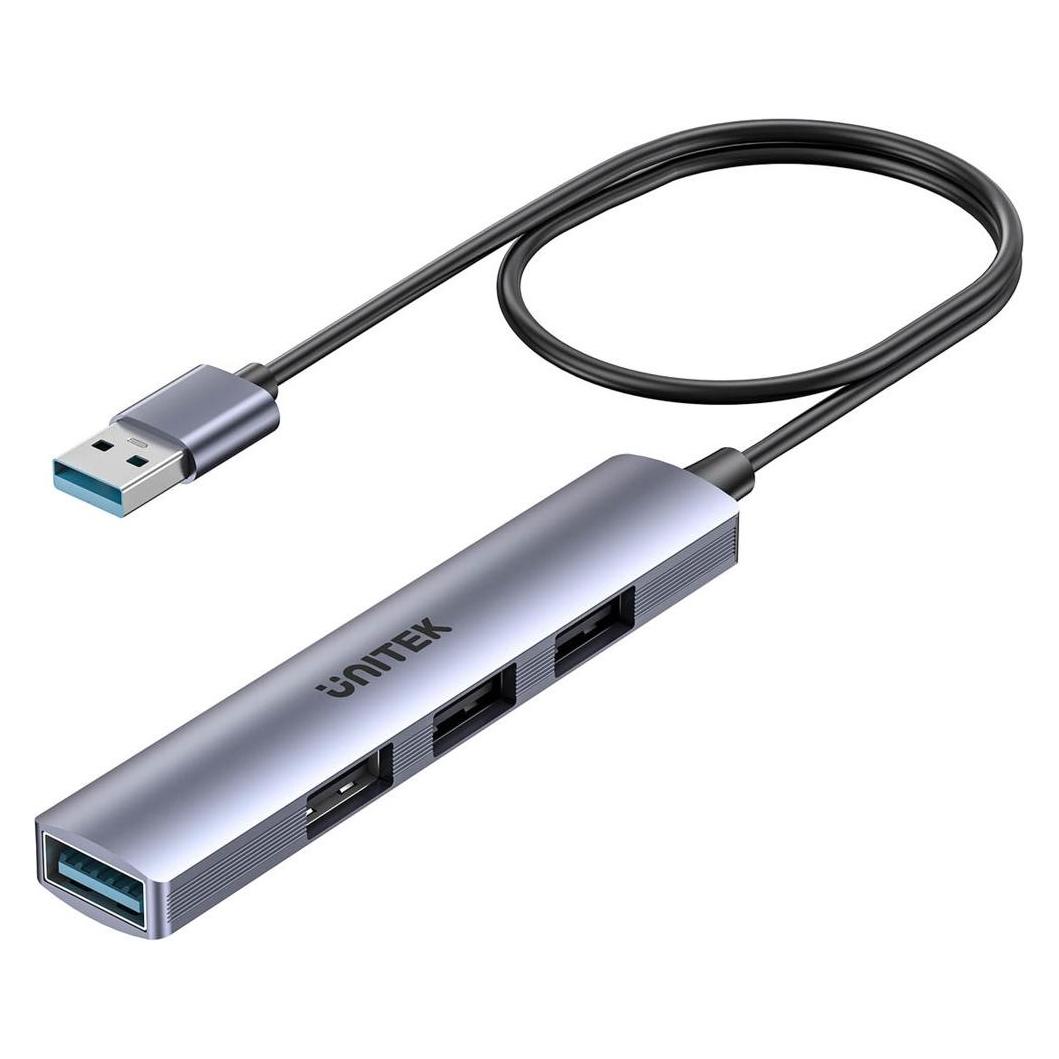 Unitek KOMPAKTOWY HUB USB-A 3X USB 2.0 + USB 3.0 5GBPS (USB-A, 4 Ports) (H1208CGY01)