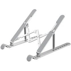Orico PFB-A21 Laptopständer 11-17" verstellbar zusammenklappbar, Notebook Ständer, Grau, Silber