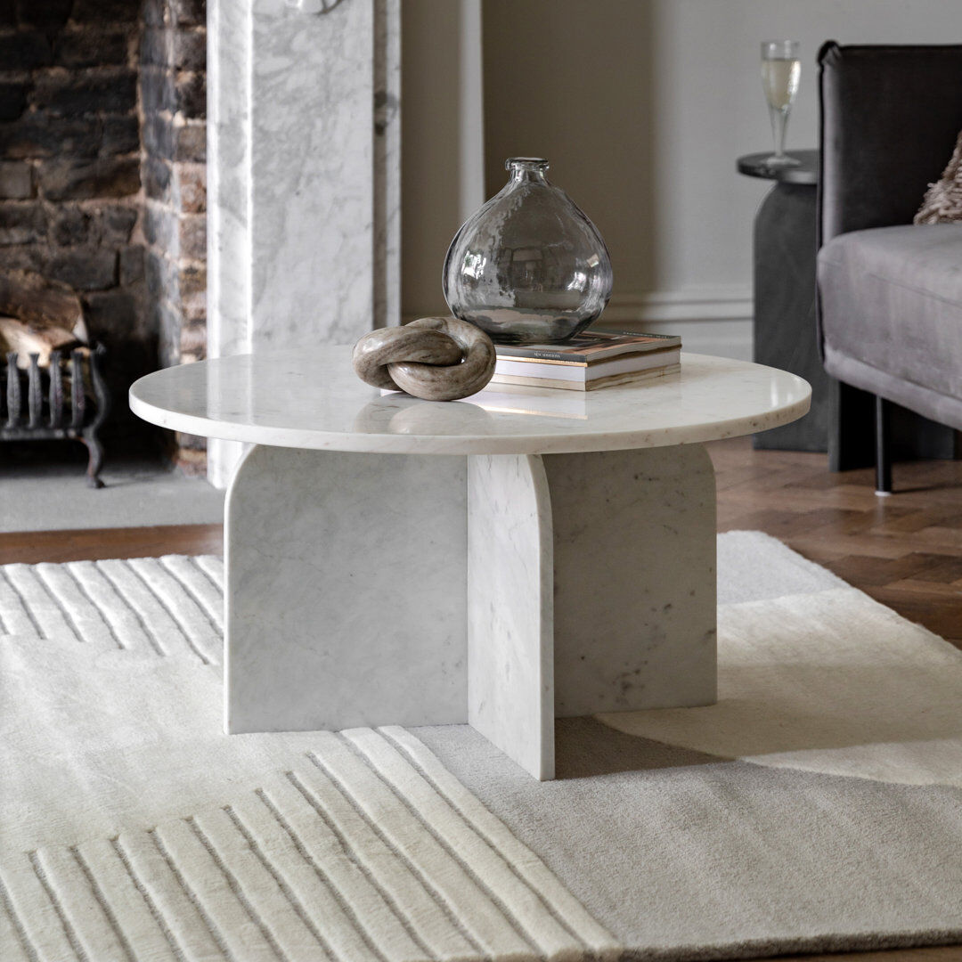 Rio Coffee Table White 400cm H X 800cm W X 800cm D