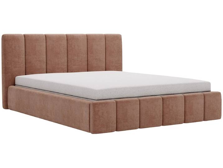 Bett CHIARA 160x200cm samt rosa