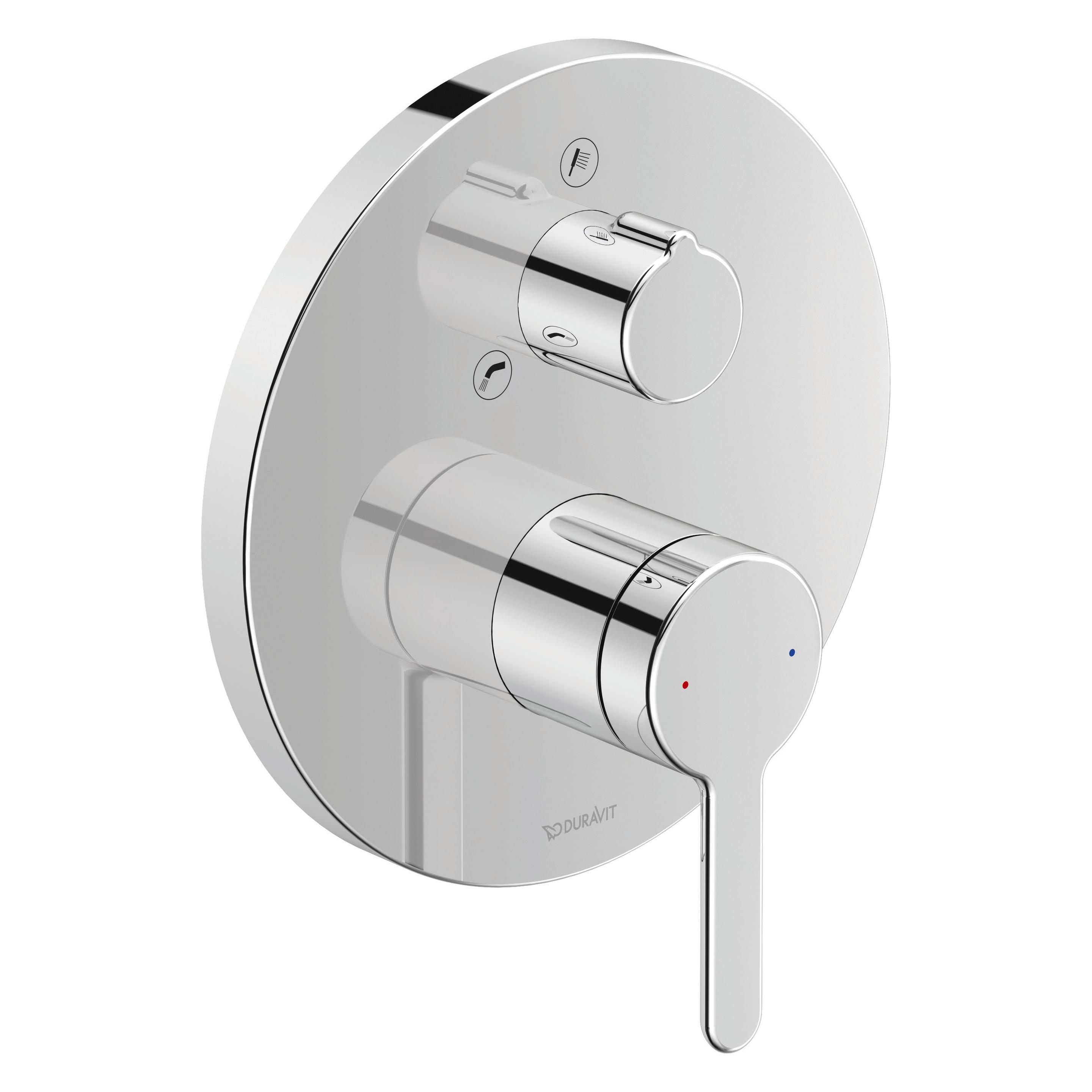 Duravit Einhebel-Wannenmischer C.1 UP m Umstellven u Sich-kom rund chrom (C15210018010)