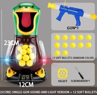Uplift Picks Interactive Shooting Duck Toy Foam Ball Target Game With Light And Sound light Version