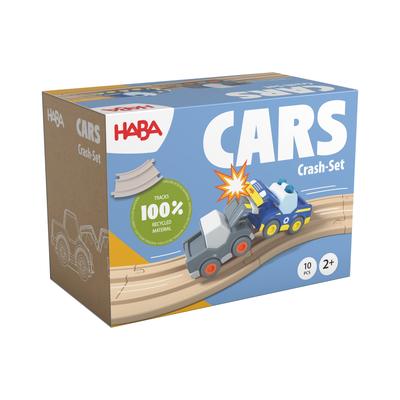 Spielzeug-Auto HABA "HABA Cars – Crash-Set", blau (bunt), Spielzeugfahrzeuge, Kinder, Made in Germany