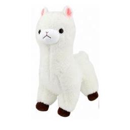 Lean Toys Plüschiges weisses Alpaka (75720262)