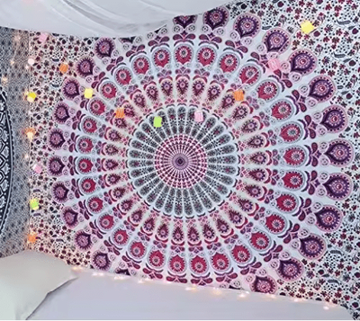 Inspire Picks Hippie Mandala Tapestry Wall Hanging Bohemian Psychedelic Vintage Room Decor 8 75x75cm