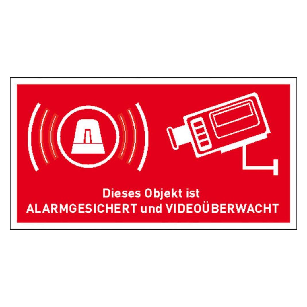 SafetyMarking VideoInfozeichenObjektalarmgesichertundvideoüberwacht8. (21.G5023)