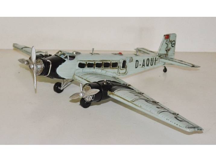 JS GartenDeko Modellflugzeug Blechflugzeug Modellflugzeug Marke Junkers JU 52 Modell B 52 cm