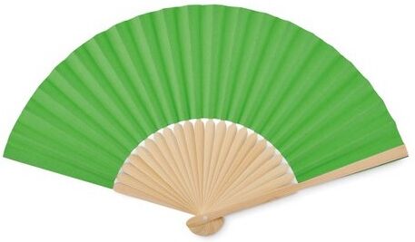 Éventail en bambou publicitaire personnalisé FANNY PAPER bambou vert citron