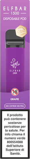 Elfbar Grape Elf Bar Pod Mod Usa E Getta - 1500 Puffs