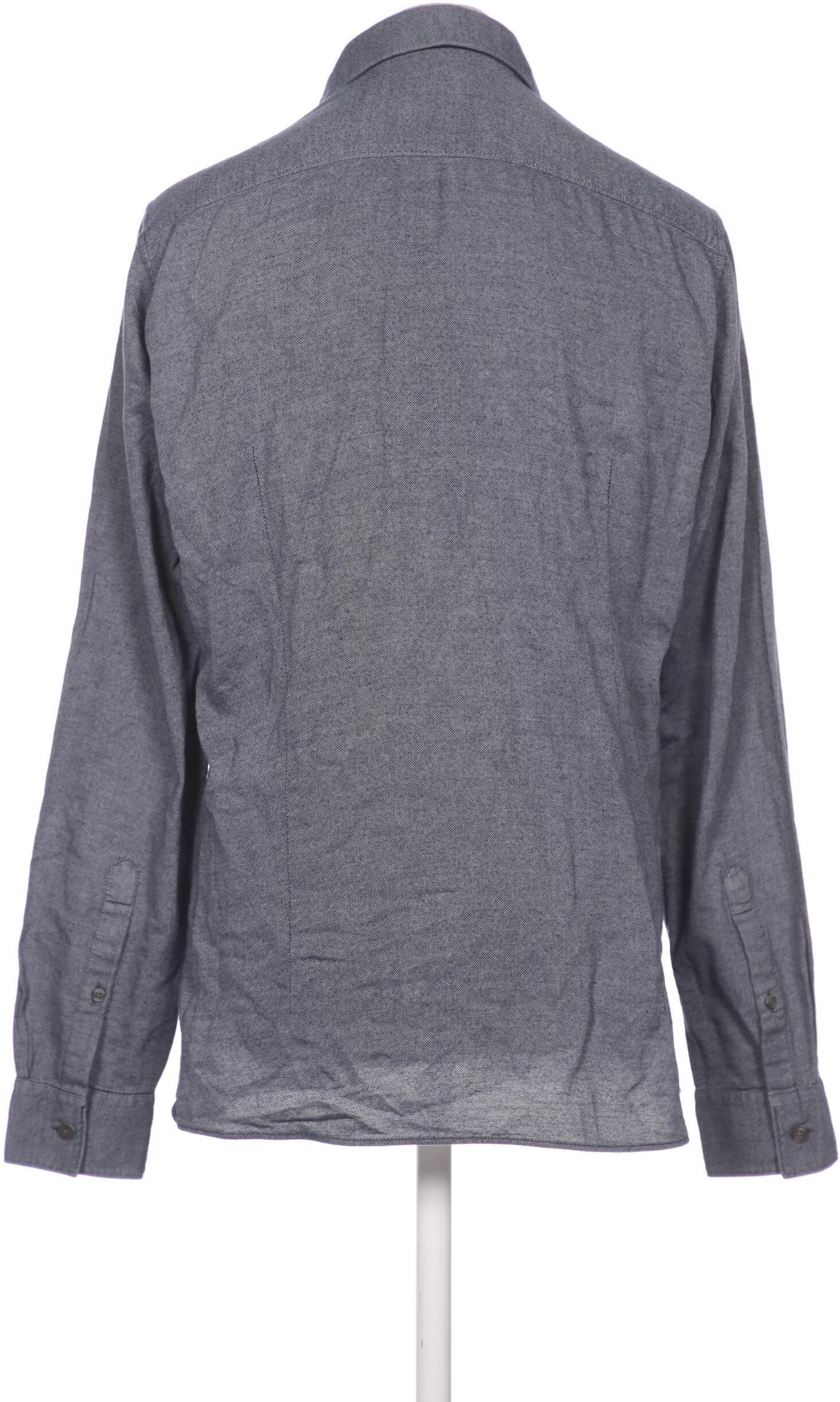 Strellson Herren Hemd, Marineblau, Gr. M, Baumwolle - Second Hand