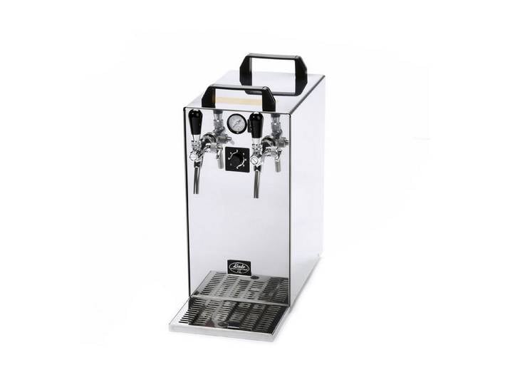 ich-zapfe Bierzapfanlage Kontakt 40/K 2-ltg, Trockenkühlgerät mit, Membranpumpe integriertem Druckregler