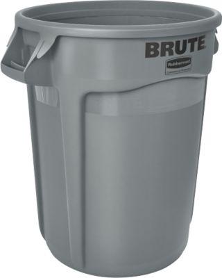 Rubbermaid Wertstoffsammler Brute, rund, Ø 560 x H 690 mm, 121 l, Kunststoff, grau
