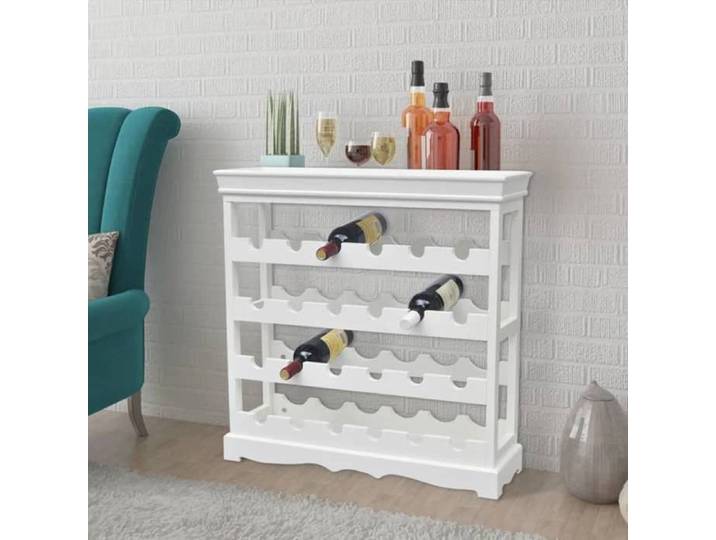 Nouveau Casier de rangement - BMD - Casier à bouteilles Abreu Blanc BELLE - VENTE FLASH1367143