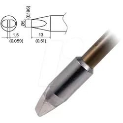 HAK T37-D5 - Aktiv-Lötspitze T37-D5, 5,0 mm, meißel