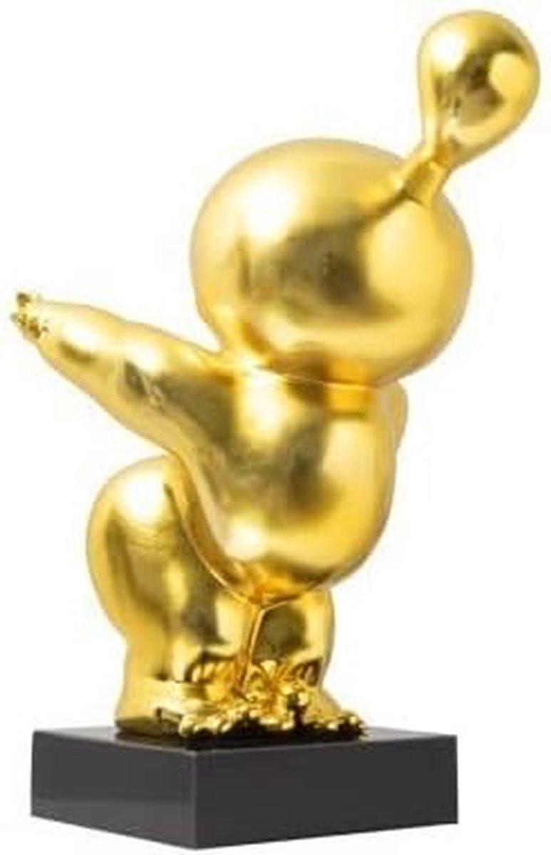 Abstracte sculptuur decoratie figuur in blauw voor op tafel