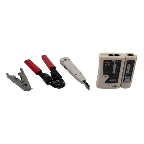 RS PRO Netzwerktester, Netzwerk Prüfgerät, RJ45, STP, UTP (Kabeltester) (1945912)