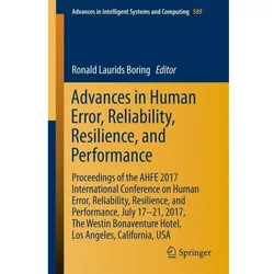 Advances in Human Error, Reliability, Resilience, and Performance, Fachbücher