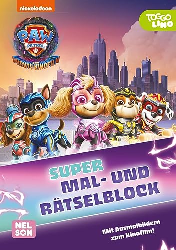 PAW Patrol - Der Mighty Kinofilm: Super Mal- und Rätselblock: Coole Ausmalbilder und Rätsel zum neuen Kinofilm (ab 3 Jahren) - Preis vom 09.10.2026 07:28:09 h