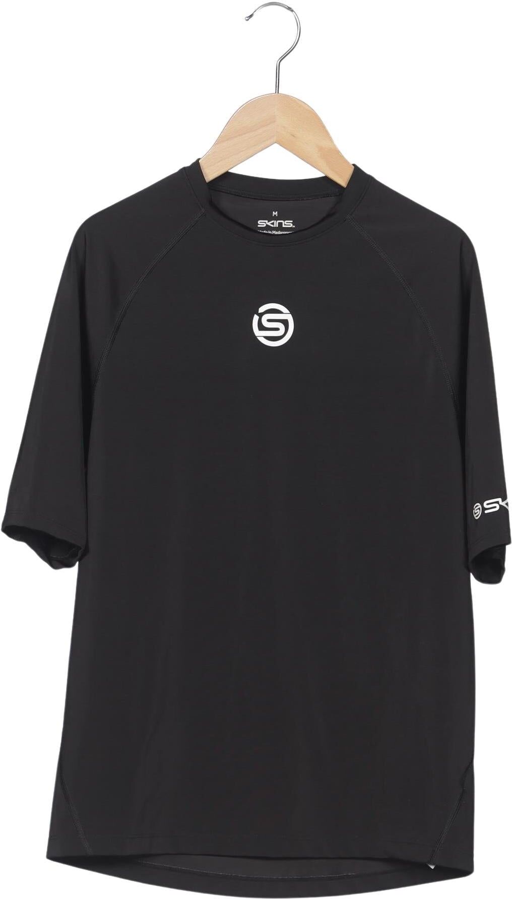 Skins Herren T-Shirt, Schwarz, Gr. M, Synthetik / Elasthan - Second Hand