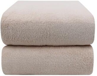 Farberware FBT-001-S-2 Silver Peony Coral Fleece-Bath Towel - 2PC