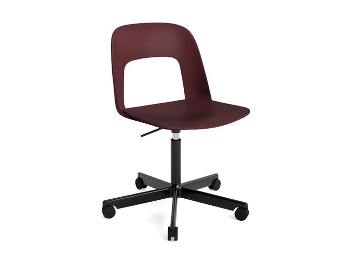 HAY Chaise Layout Chair 141 Bordeaux-black