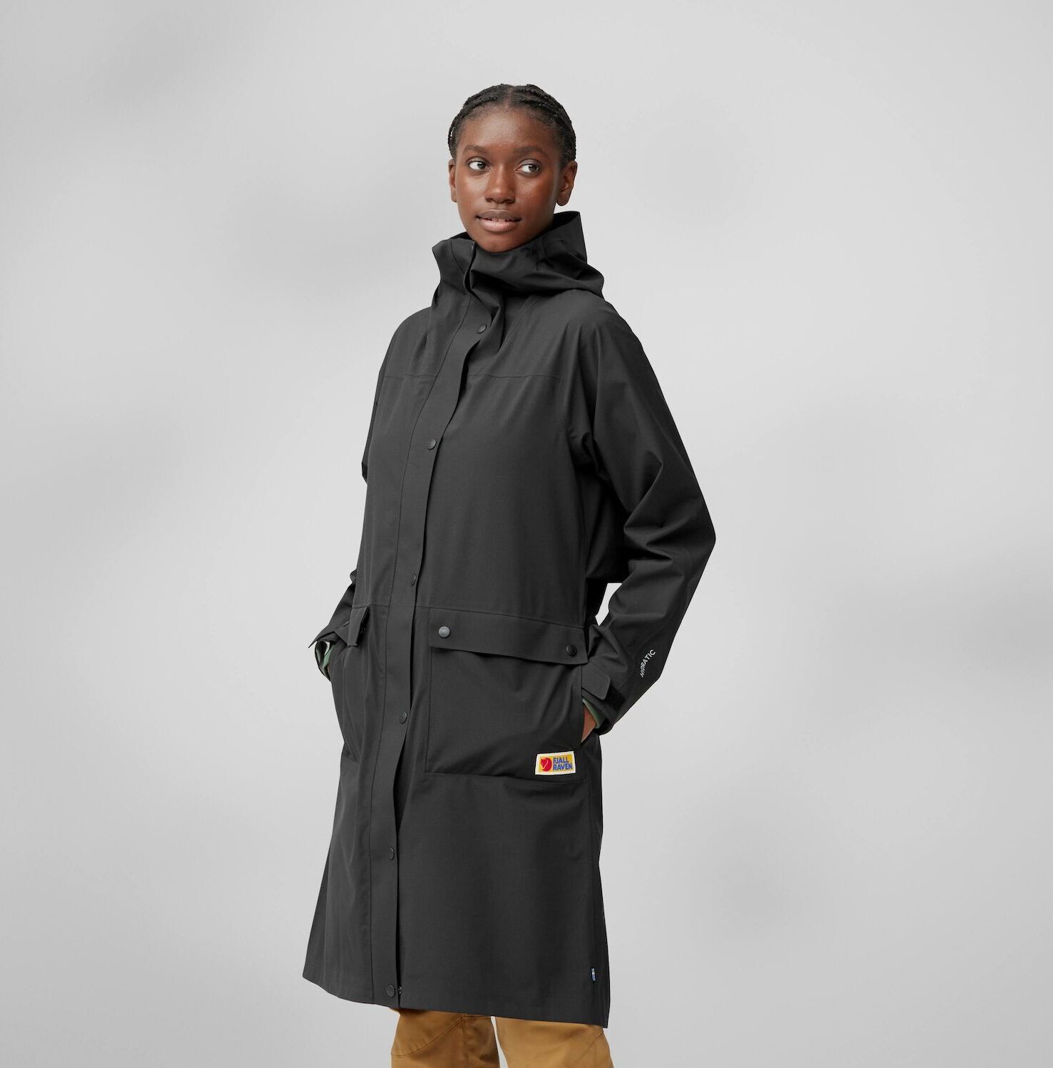 Fjällräven FJÄLLRÄVEN Vardag Rain Parka W Schwarz Schwarz XS