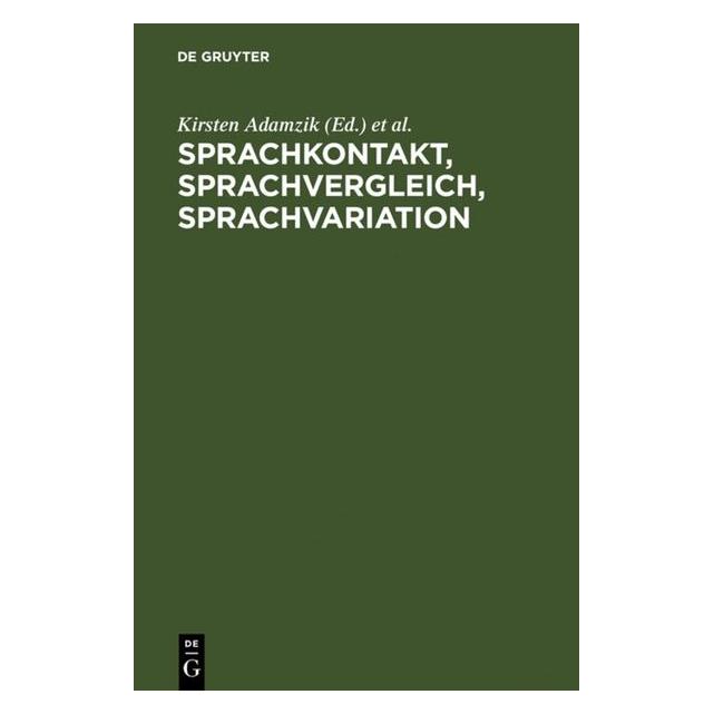 De Gruyter Sprachkontakt,-vergleich,-variation (67711484)