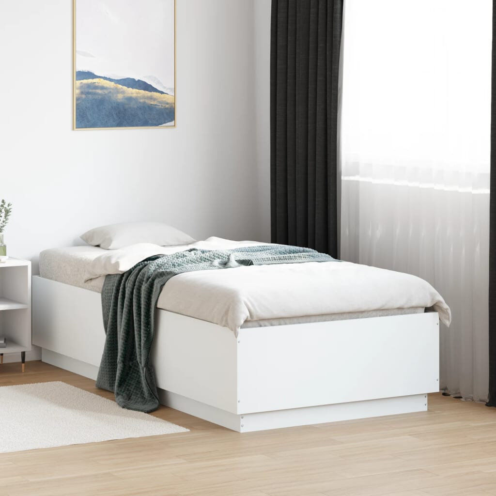 17 Stories Noar Bed Frame White 90cm x 190cm