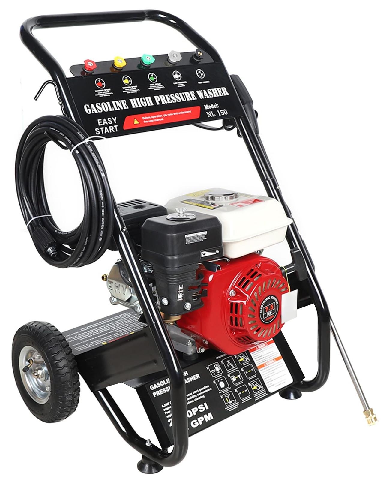 Solidchoice - Hochdruckreiniger für Benzinbetrieb mit 2200 PSI und 8 Metern Schlauch