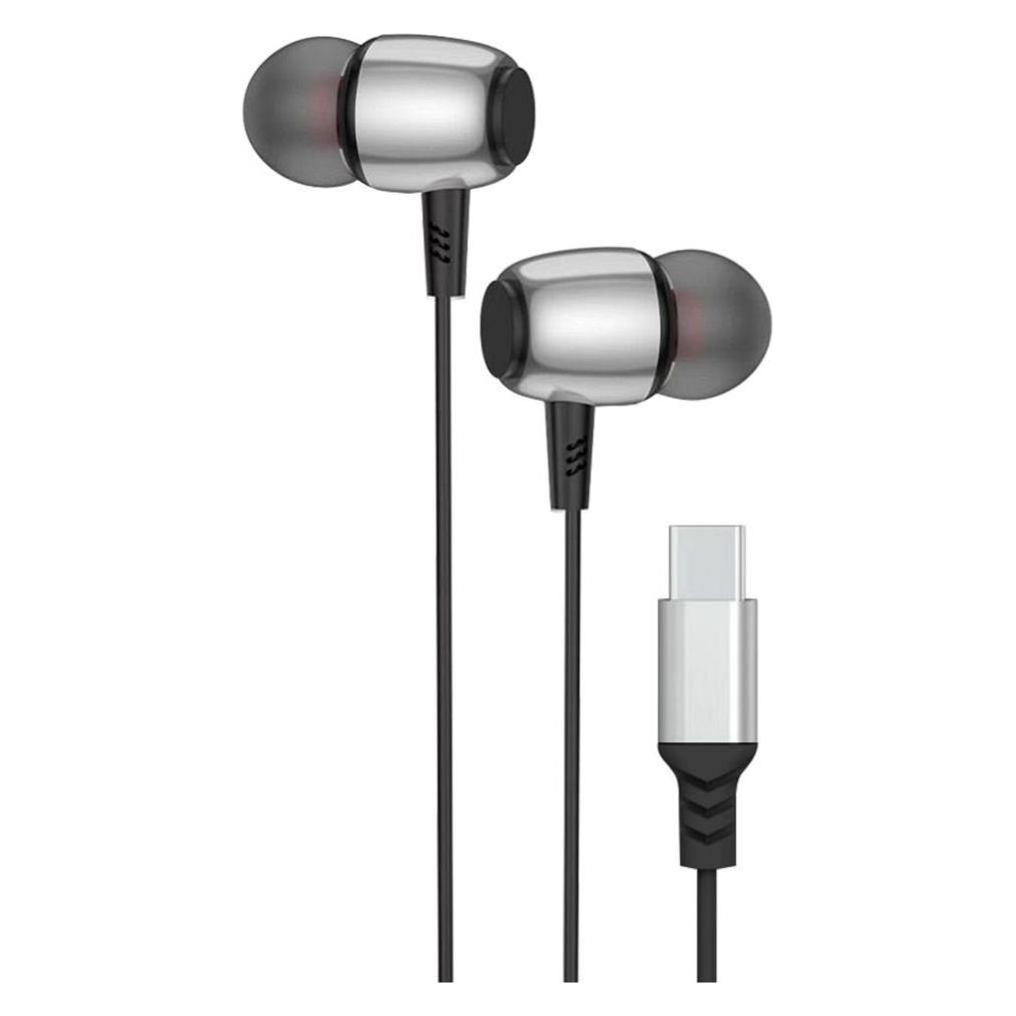 BlueStar Wired headphones Blue Star BLUE STAR wire earphones Type C (DAC) with microphone M09C 1,2 m black (Kabelgebunden) (5903396350429)