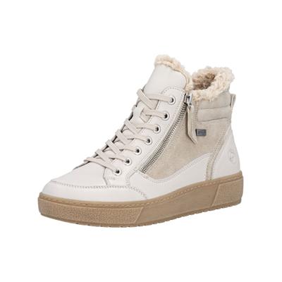 Sneaker REMONTE "Remonte Sneaker Leder/Synthetik", Damen, Gr. 37, beige, Leder, Synthetik, Schuhe Sneaker