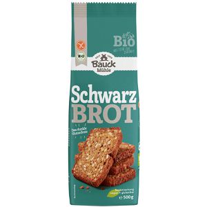 Bauckhof Brotbackmischung Schwarzbrot, BIO, glutenfrei, mit Buchweizensauerteig, 500g