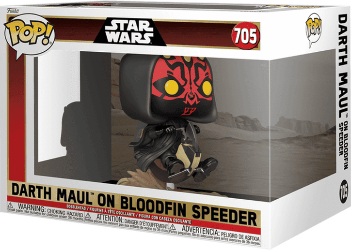 Funko Pop! Ride Deluxe - Phantom Menace - Maul Bloodfin - Bobblehead Figure on Vehicle - Funko