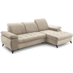 ECKSCHLAFSOFA Bello beige rechts