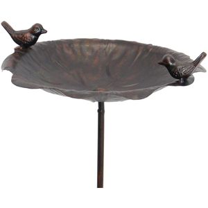 Frank-Flechtwaren Vogeltränke 229892, 20 x 110 x 20 cm, freistehend, mit Dekovogel, aus Metall