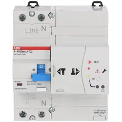 ABB F-ATI2TestA-40/0.03 FI-Schalter, 5 TE 2P, Typ A, 40A, 30mA, kurzzeitverzögert, automat.Test ohne Spannungsunterbrechung 2CSF302130R1400