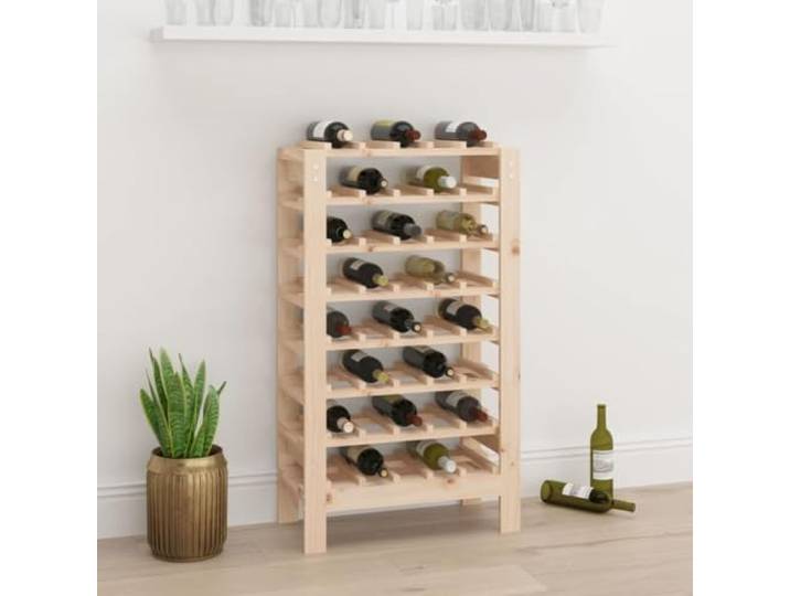 HBBMGYD Weinregal für 40 Flaschen, Kiefernholz, massiv Robuster Rahmen, Wandbefestigung inklusive, Montageanleitung im Lieferumfang enthalten, rustikaler Stil