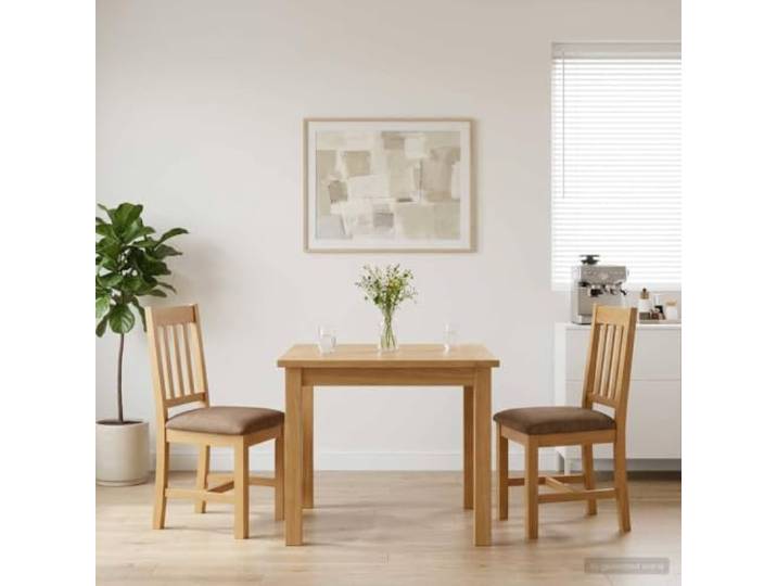 YUTAASU Esszimmerstuhl VENLO 2 STK. Massivholz Eiche Grau Schaumstoffpolster, Stabile Rückenlehne, Modernes Design, Pflegeleicht