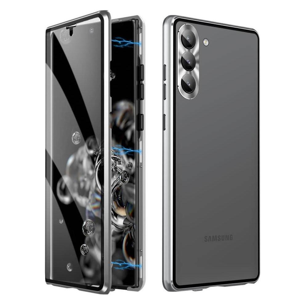 Cover-Discount Galaxy S23+ - Magnetische Schutzhülle mit Panzerglas silber (Samsung Galaxy S23+) (101247439D)