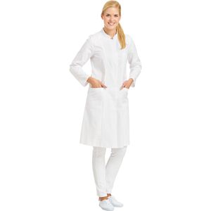 Leiber Arbeitskittel Mantel 08/5790, Damen, weiß, lange Ärmel, Größe 56/58 (3XL)