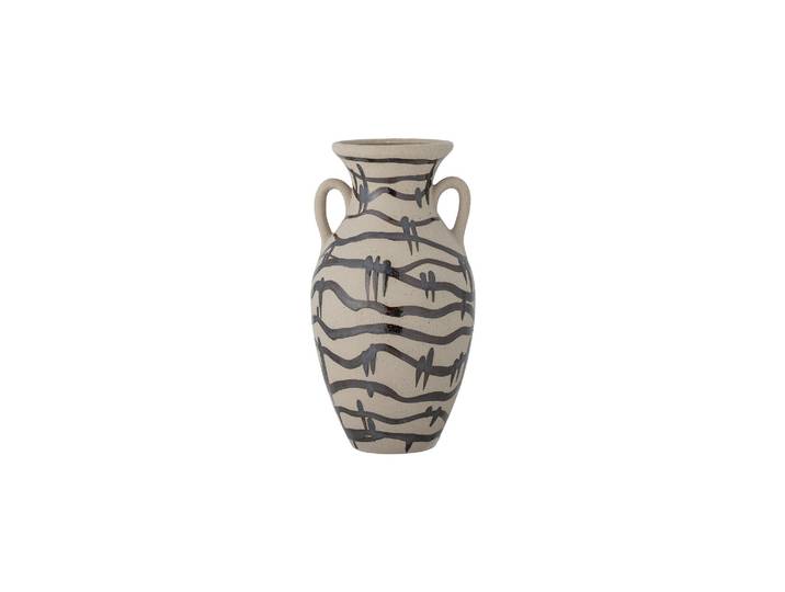Vase D16,5xH31 cm en grès noir Ohana
