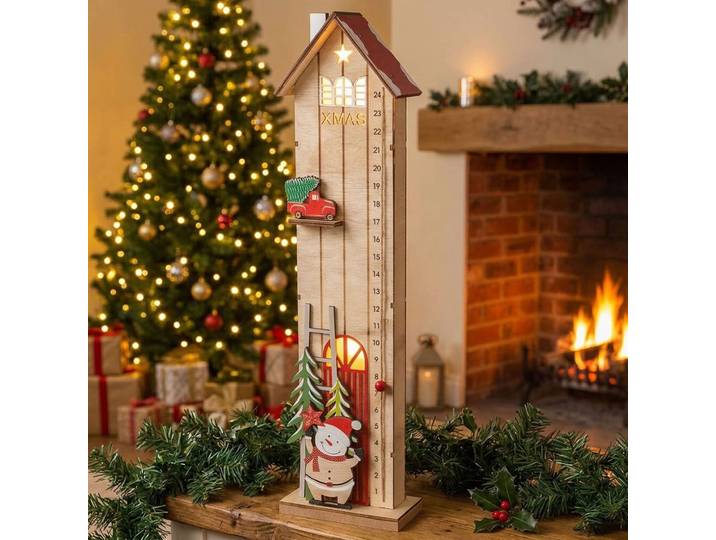 LED Adventskalender im Hausdesign
