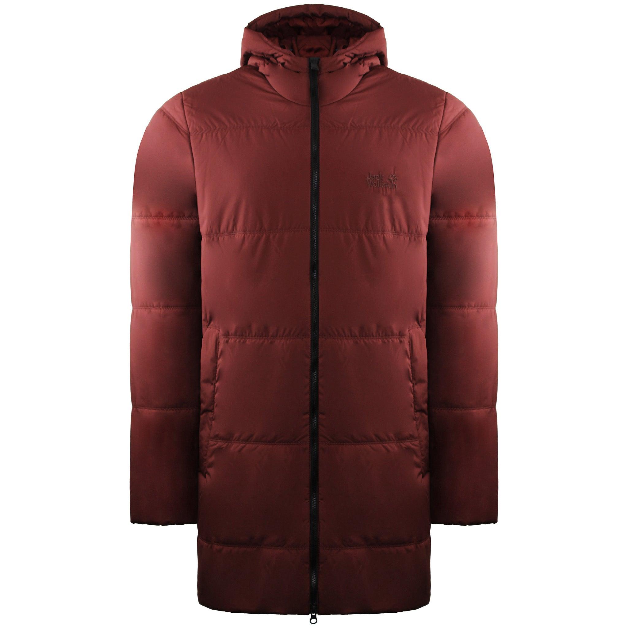 Jack Wolfskin North York Herren Braune wattierte Parkajacke