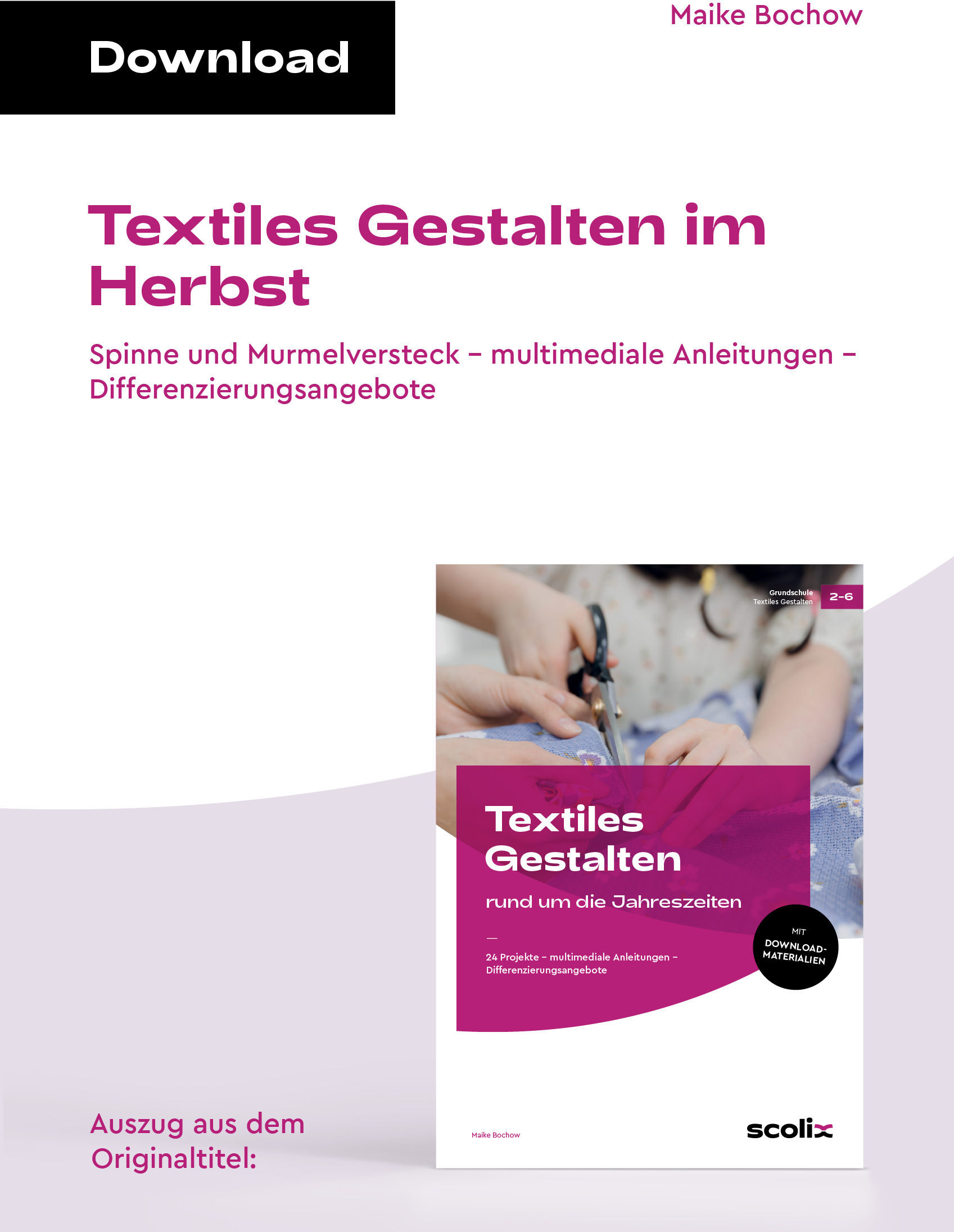 scolix (AOL-Verlag) Textiles Gestalten im Herbst